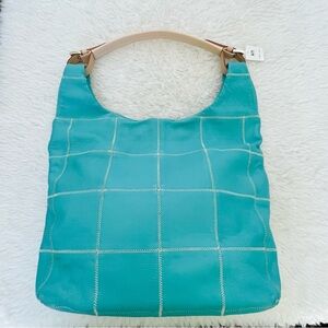 Ceci Ou Cela Plus Une Aqua Green Genuine Leather Shoulder/Hobo Bag
